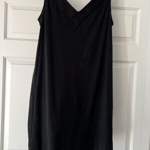 New York & Company Black V-Neck Mini Dress